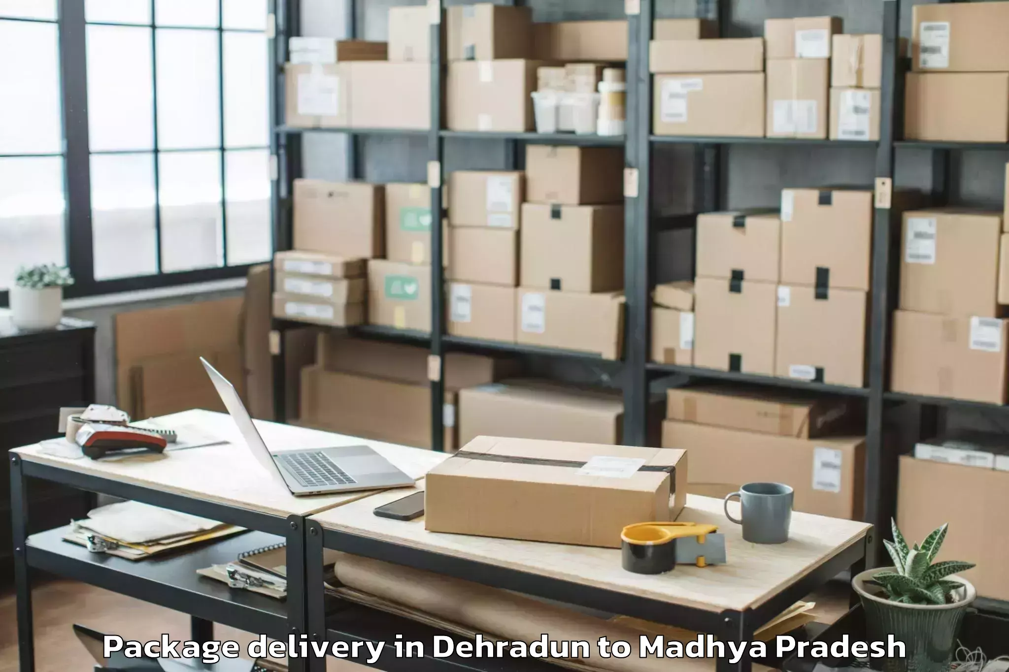 Easy Dehradun to Badarwas Package Delivery Booking